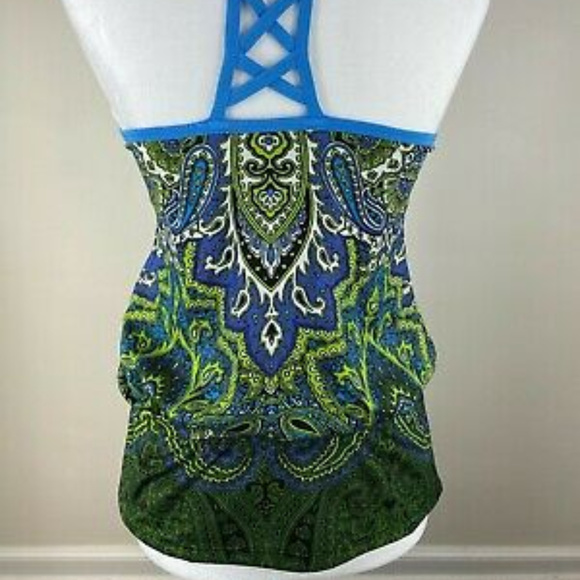 Athleta Racerback Yoga Tank Top With Paisley Print - Picture 2 of 7